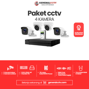 Paket Hilook Analog Camera 4 Channel 2MP Non Audio