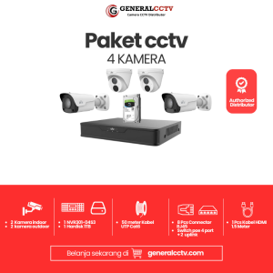 Paket Uniview IP Camera 4 Channel 2MP Audio