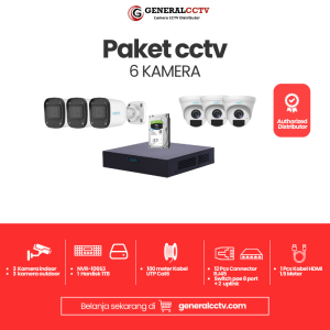 Paket Uniview IP Camera 6 Channel 2MP Audio