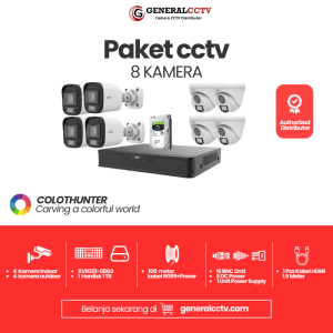 Paket Uniview Analog Camera 8 Channel 2MP ColorHunter