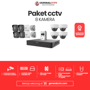 Paket Uniview IP Camera 8 Channel 2MP